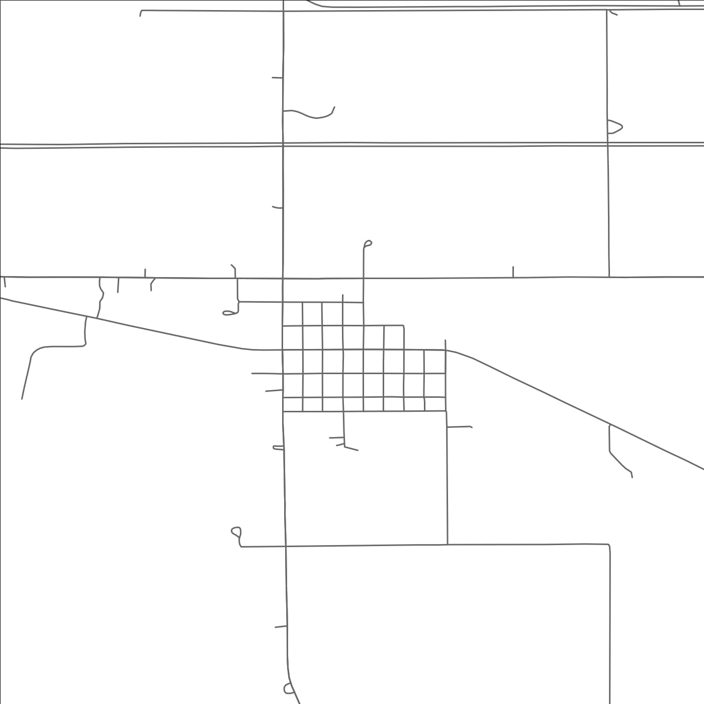 ROAD MAP OF INDIAHOMA, OKLAHOMA BY MAPBAKES