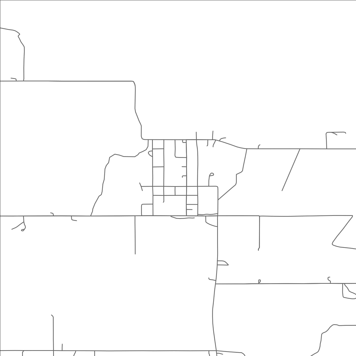 ROAD MAP OF INDIANOLA, OKLAHOMA BY MAPBAKES