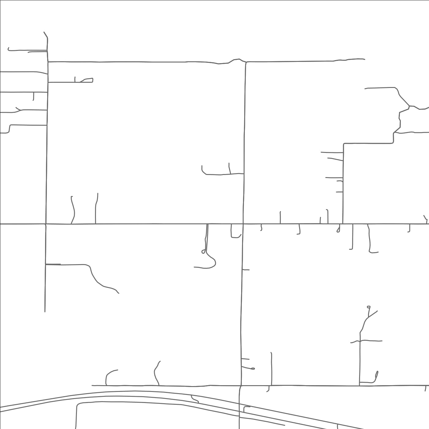 ROAD MAP OF JOHNSON, OKLAHOMA BY MAPBAKES