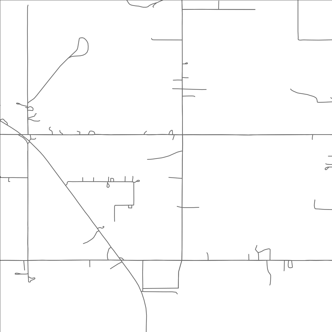 ROAD MAP OF KEEFTON, OKLAHOMA BY MAPBAKES