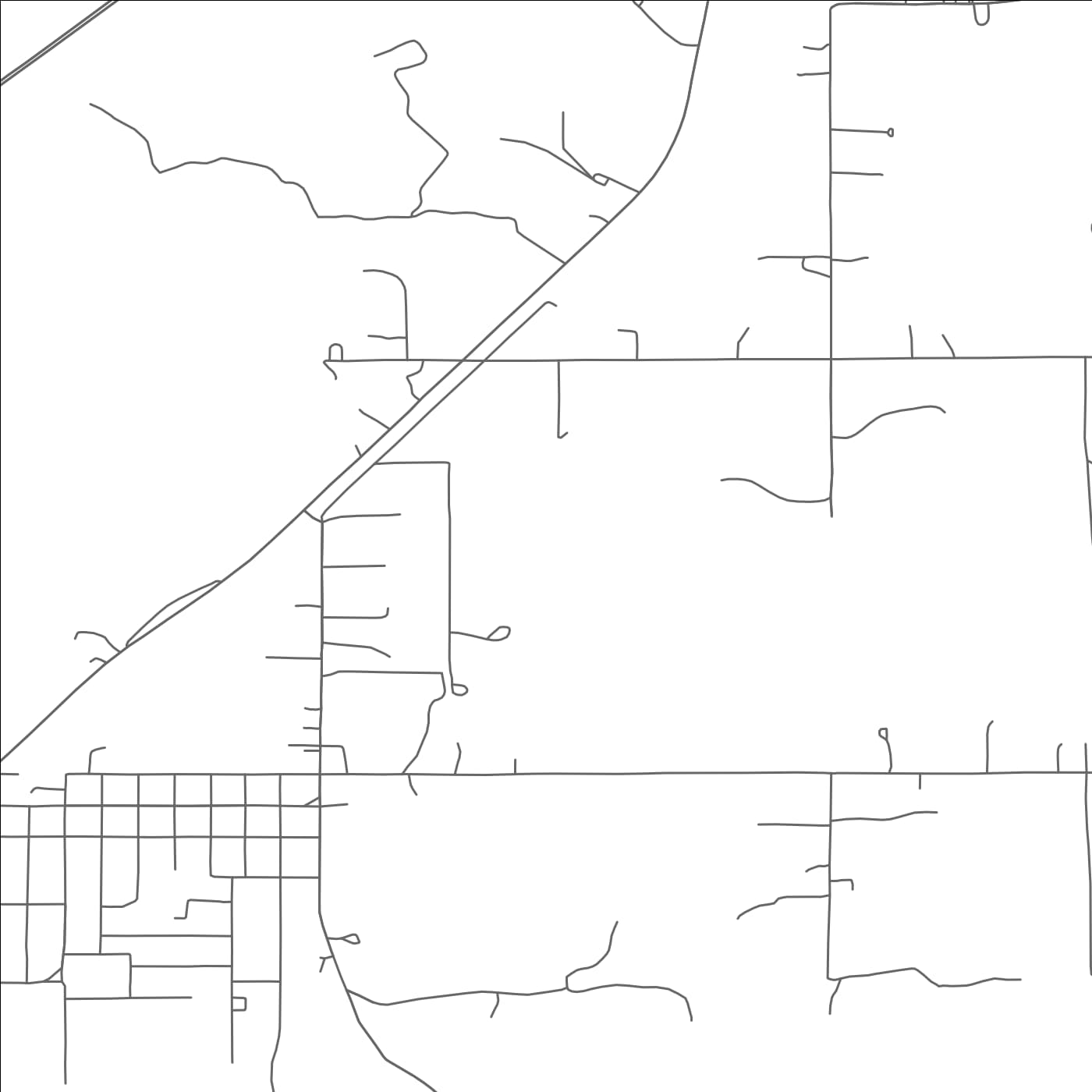 ROAD MAP OF KELLYVILLE, OKLAHOMA BY MAPBAKES