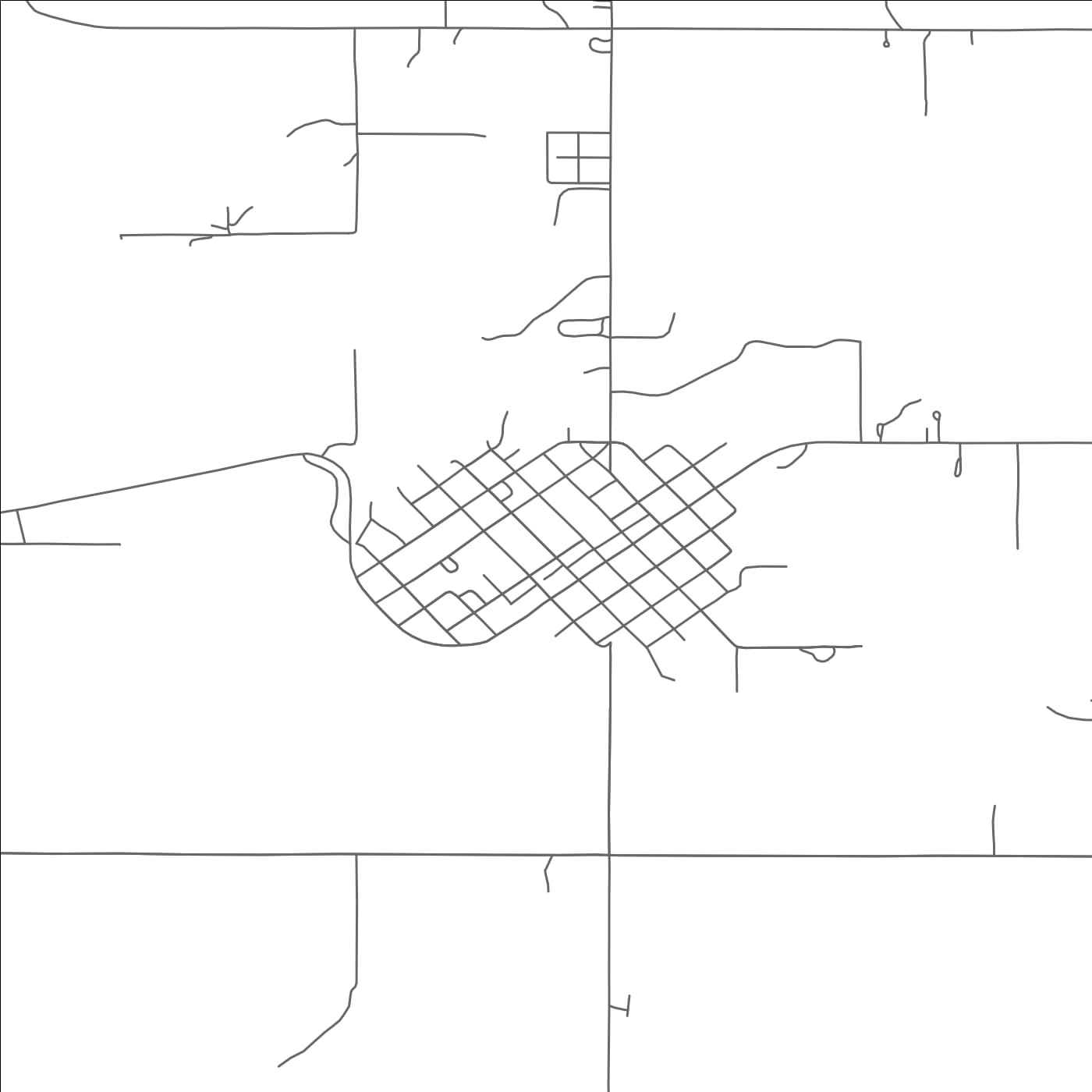 ROAD MAP OF KEOTA, OKLAHOMA BY MAPBAKES