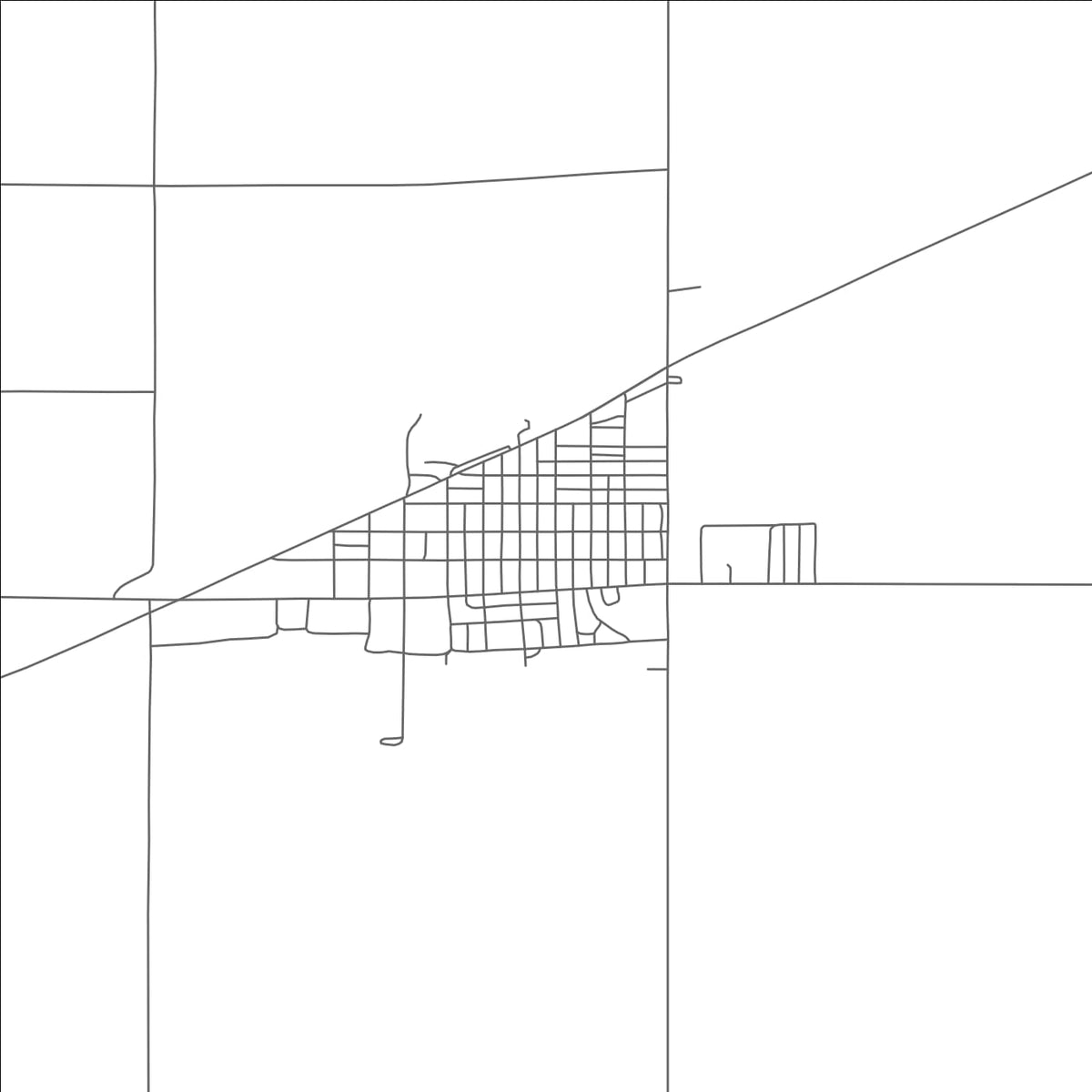 ROAD MAP OF KEYES, OKLAHOMA BY MAPBAKES