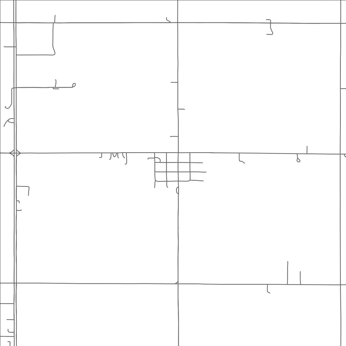ROAD MAP OF KILDARE, OKLAHOMA BY MAPBAKES