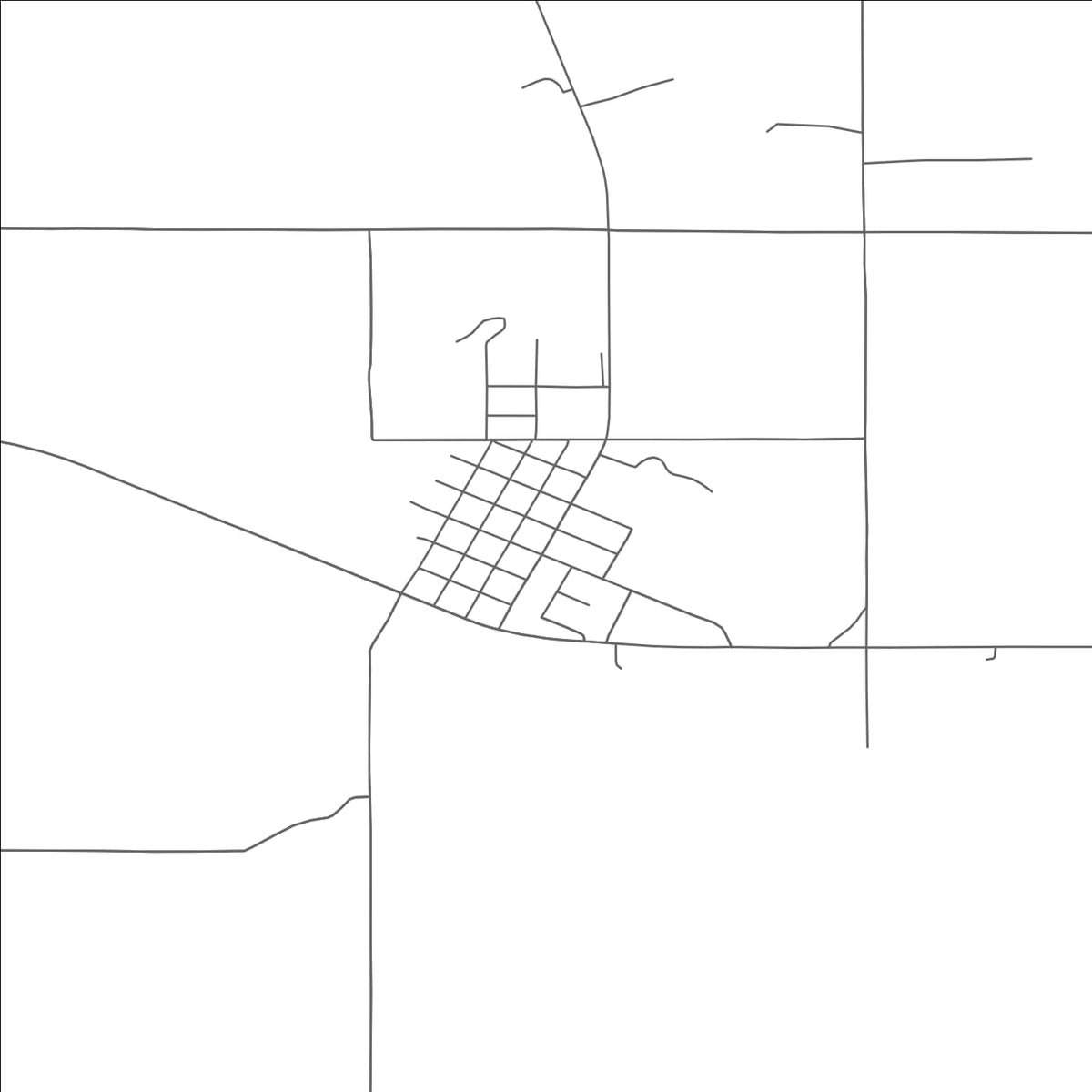 ROAD MAP OF KINTA, OKLAHOMA BY MAPBAKES