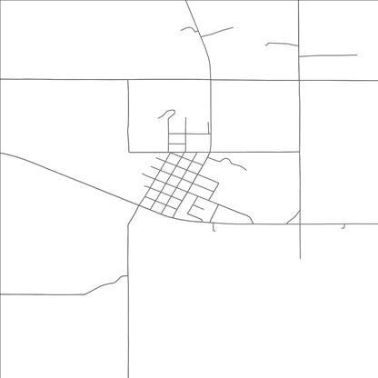 ROAD MAP OF KINTA, OKLAHOMA BY MAPBAKES