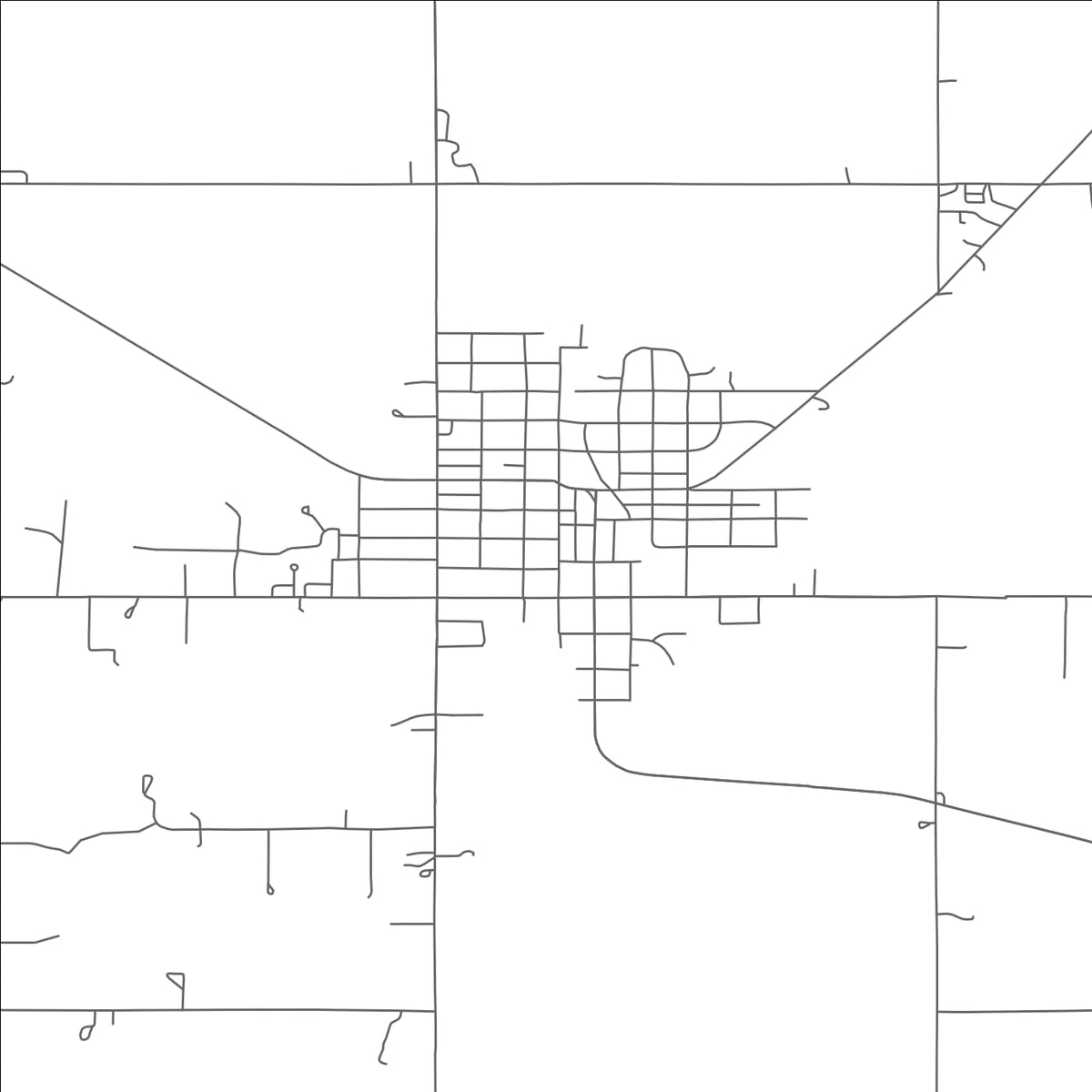 ROAD MAP OF KONAWA, OKLAHOMA BY MAPBAKES