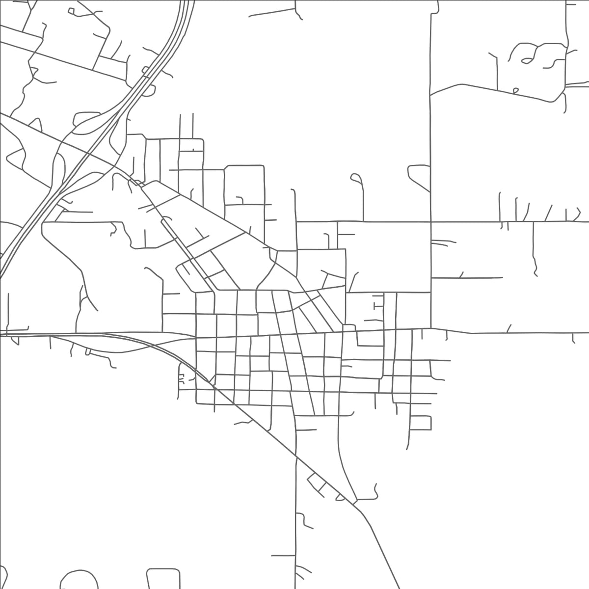ROAD MAP OF KREBS, OKLAHOMA BY MAPBAKES