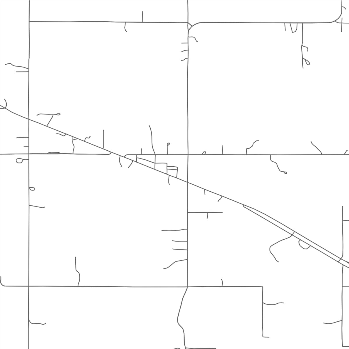 ROAD MAP OF LANE, OKLAHOMA BY MAPBAKES