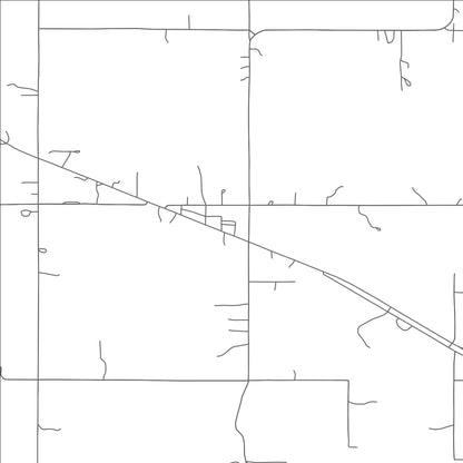 ROAD MAP OF LANE, OKLAHOMA BY MAPBAKES