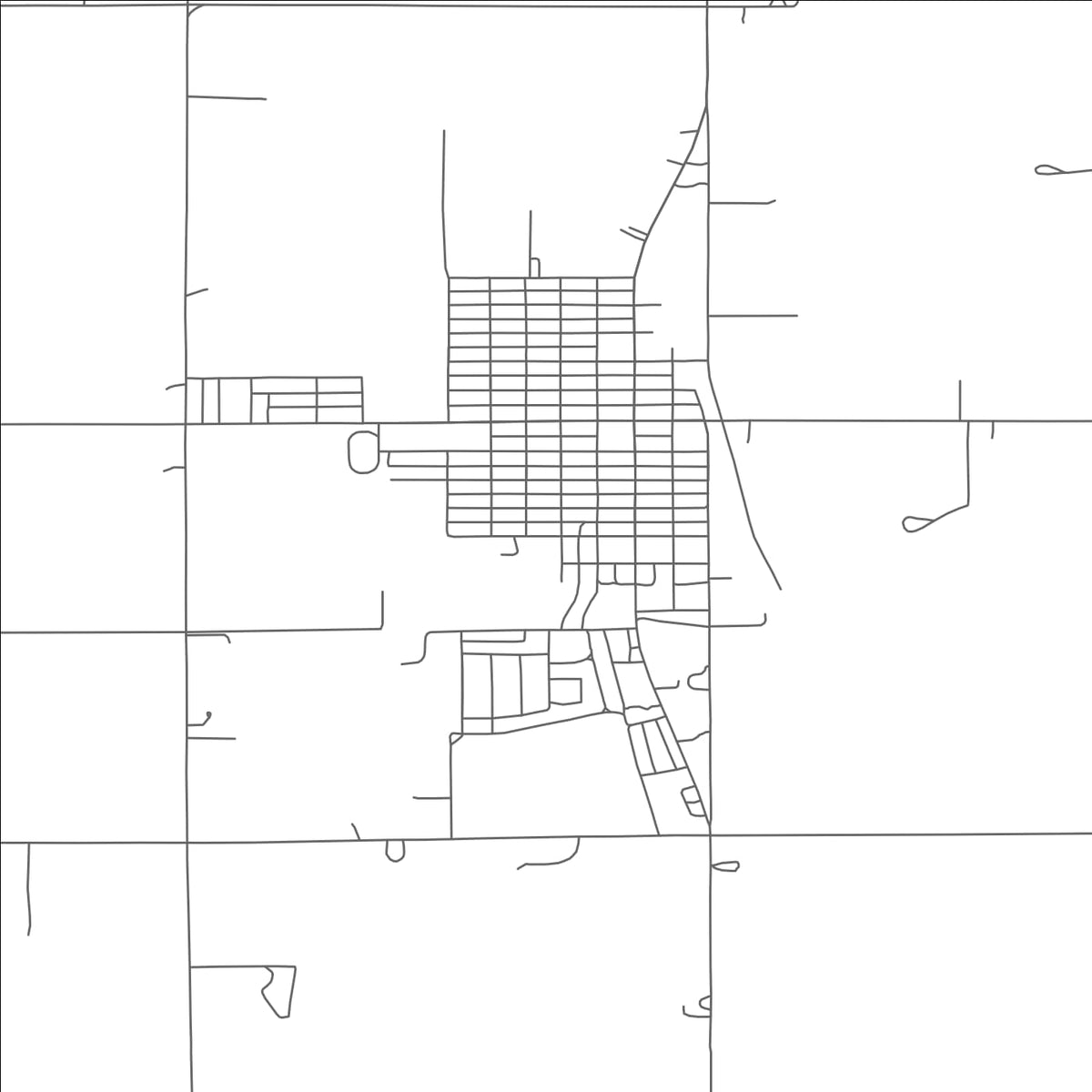 ROAD MAP OF LAVERNE, OKLAHOMA BY MAPBAKES