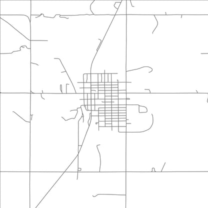 ROAD MAP OF LEEDEY, OKLAHOMA BY MAPBAKES