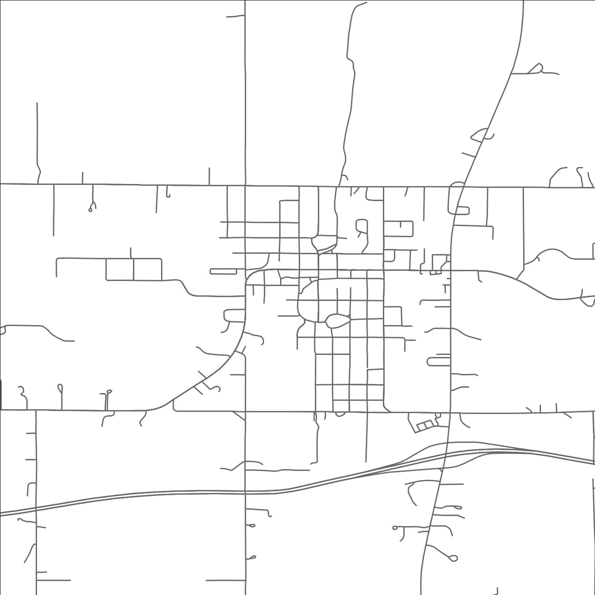 ROAD MAP OF LOCUST GROVE, OKLAHOMA BY MAPBAKES
