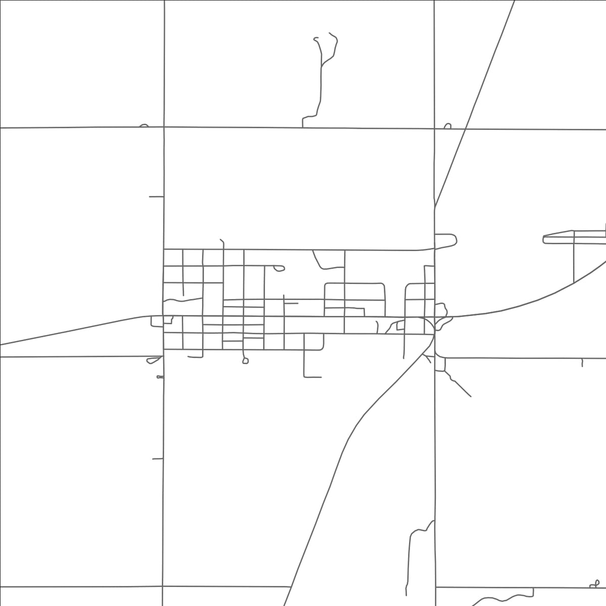 ROAD MAP OF LONE WOLF, OKLAHOMA BY MAPBAKES