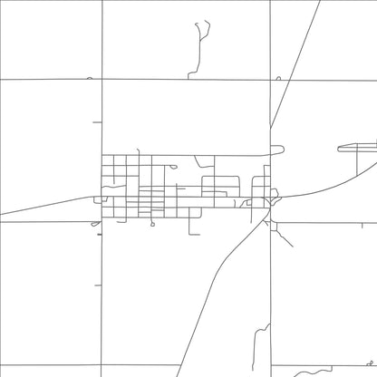 ROAD MAP OF LONE WOLF, OKLAHOMA BY MAPBAKES