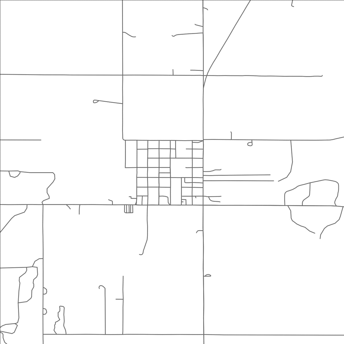 ROAD MAP OF LONGDALE, OKLAHOMA BY MAPBAKES
