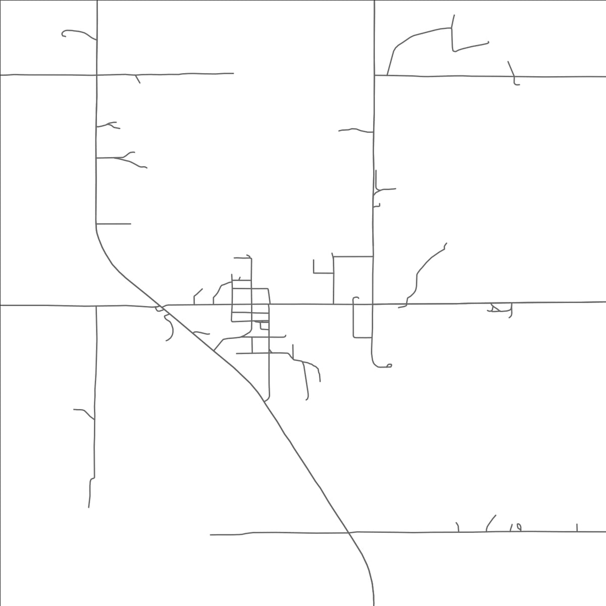 ROAD MAP OF LOOKEBA, OKLAHOMA BY MAPBAKES