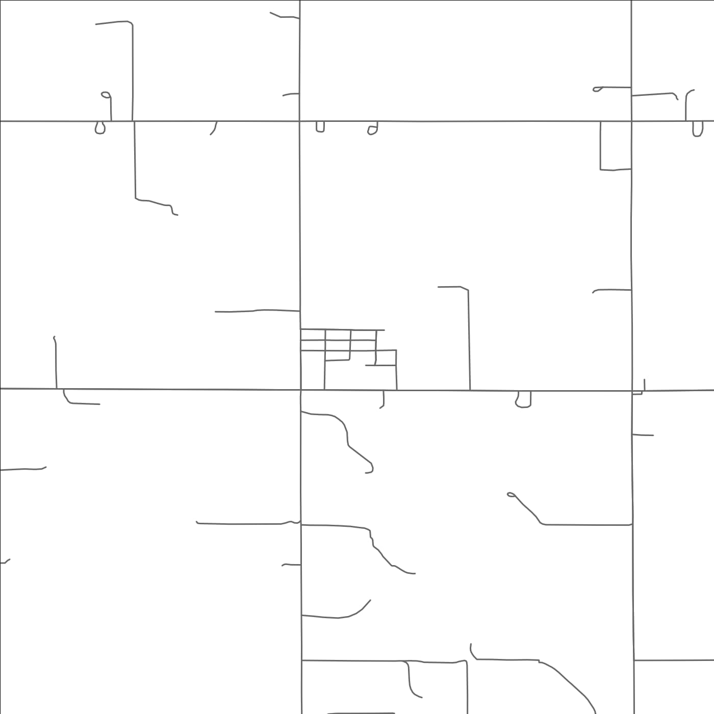 ROAD MAP OF LOYAL, OKLAHOMA BY MAPBAKES