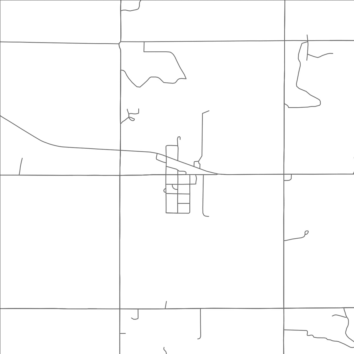 ROAD MAP OF LUCIEN, OKLAHOMA BY MAPBAKES