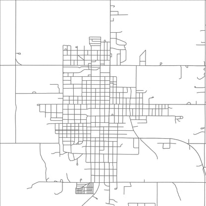 ROAD MAP OF MANGUM, OKLAHOMA BY MAPBAKES