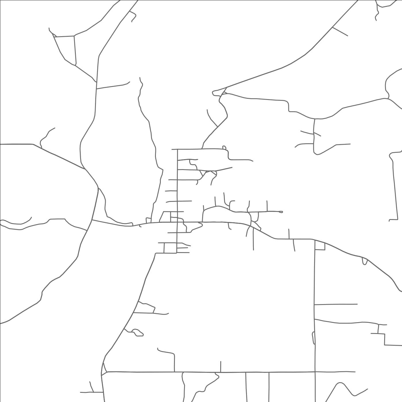 ROAD MAP OF MARBLE CITY, OKLAHOMA BY MAPBAKES