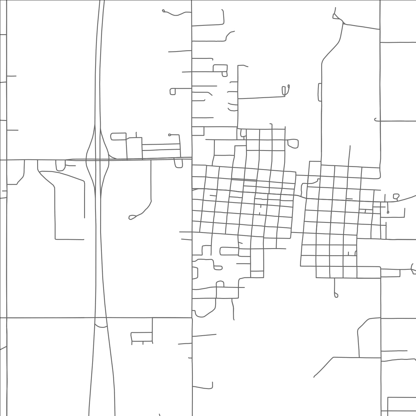 ROAD MAP OF MARIETTA, OKLAHOMA BY MAPBAKES