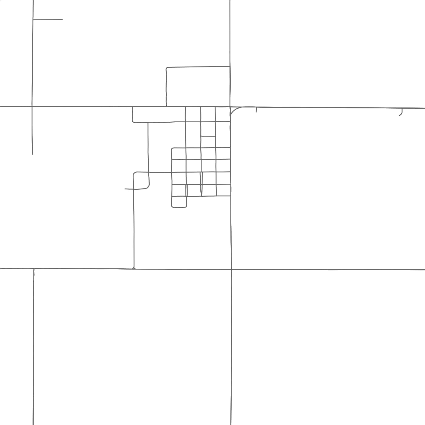 ROAD MAP OF MARSHALL, OKLAHOMA BY MAPBAKES