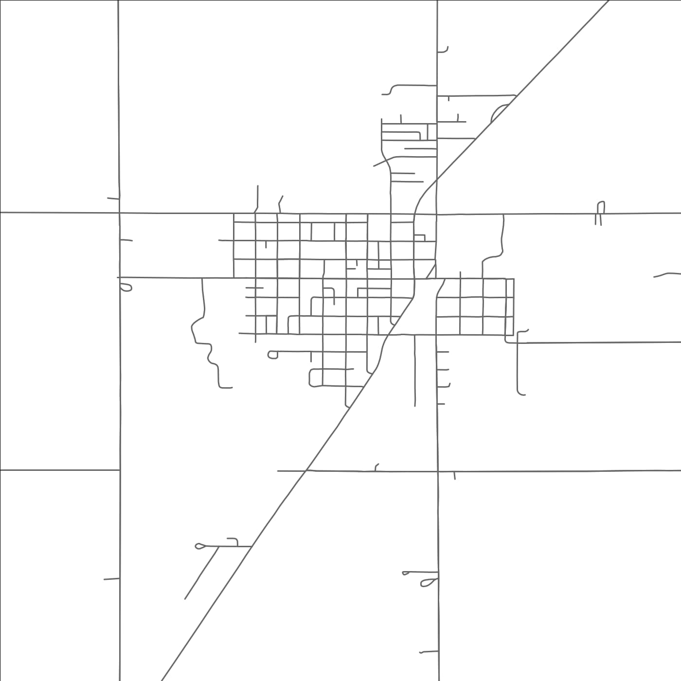 ROAD MAP OF MEDFORD, OKLAHOMA BY MAPBAKES