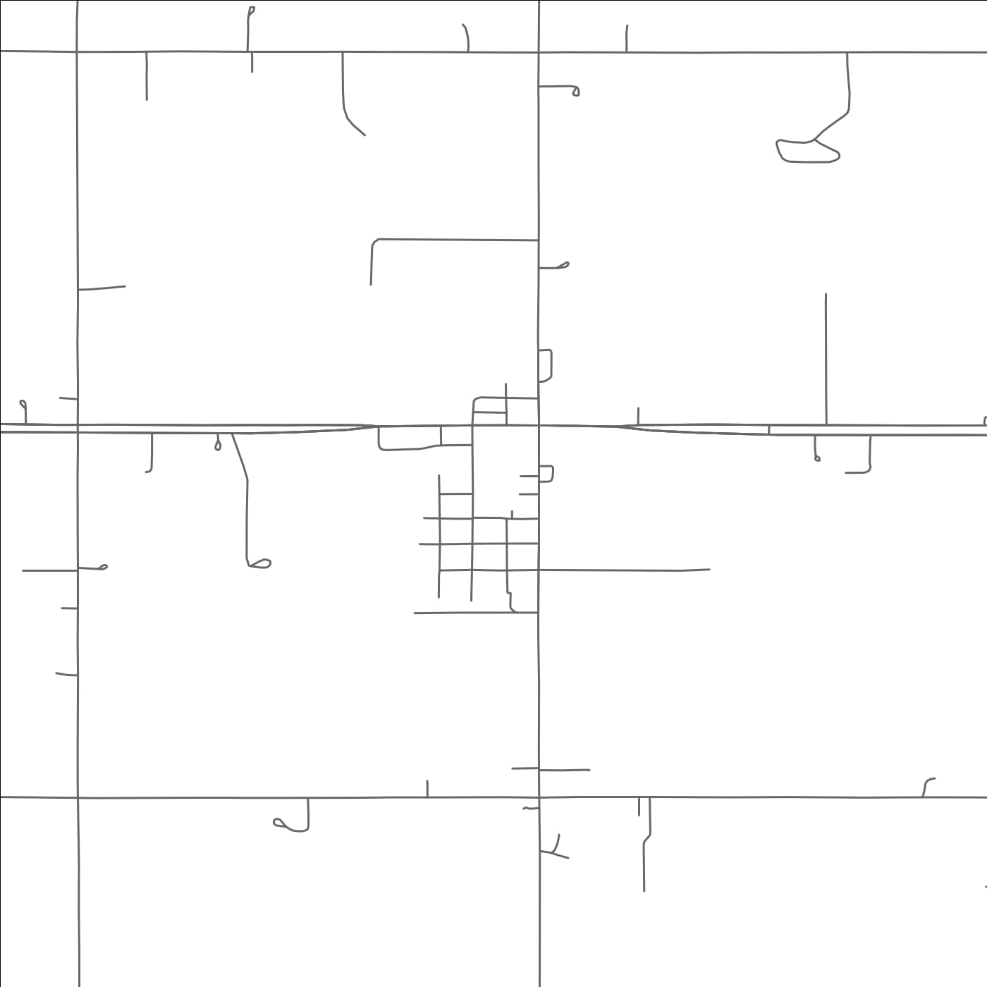 ROAD MAP OF MENO, OKLAHOMA BY MAPBAKES