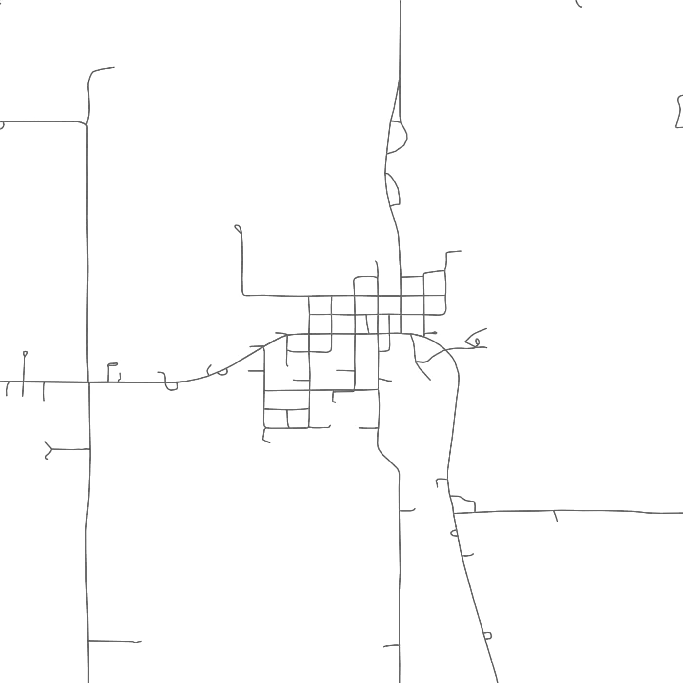 ROAD MAP OF MILBURN, OKLAHOMA BY MAPBAKES