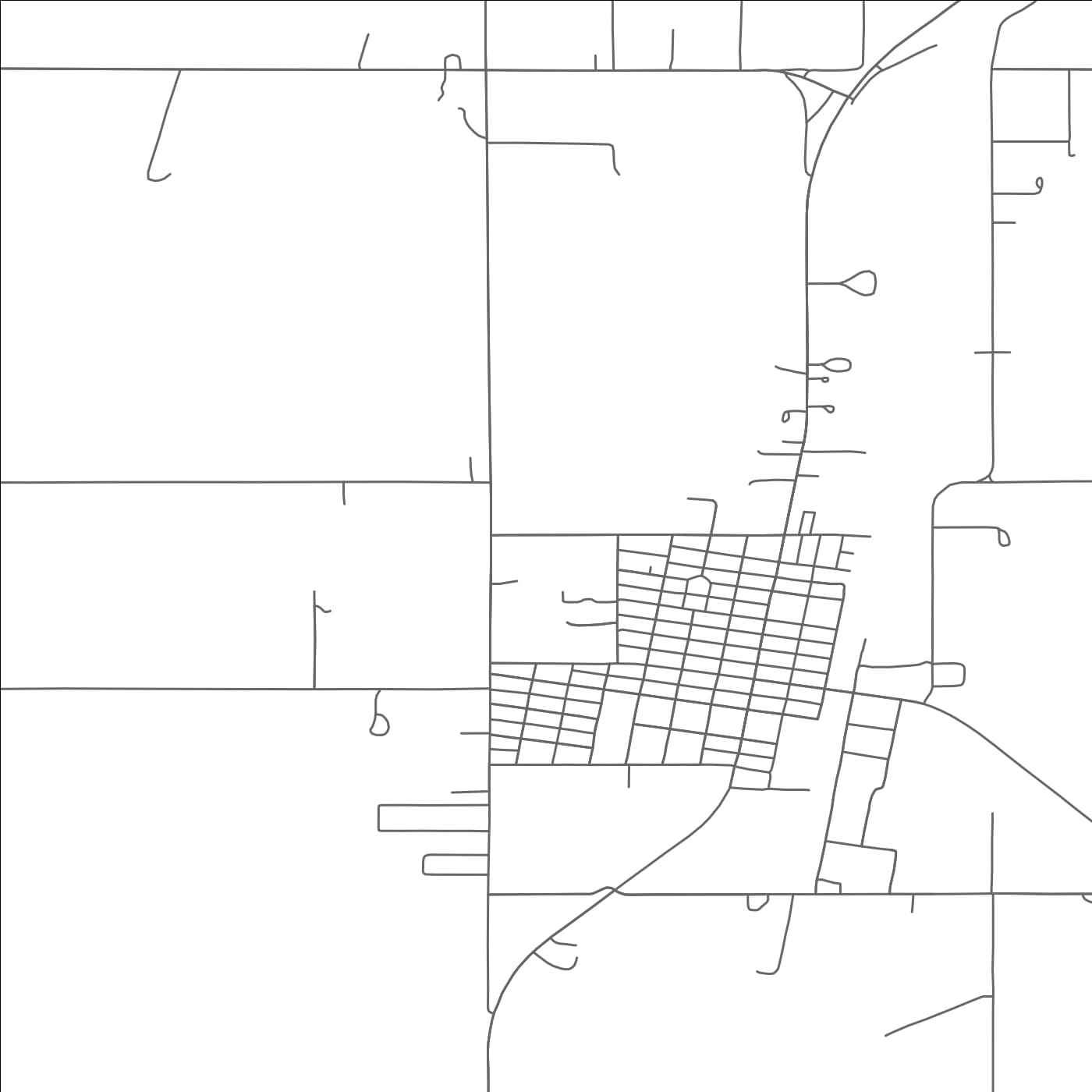 ROAD MAP OF MINCO, OKLAHOMA BY MAPBAKES