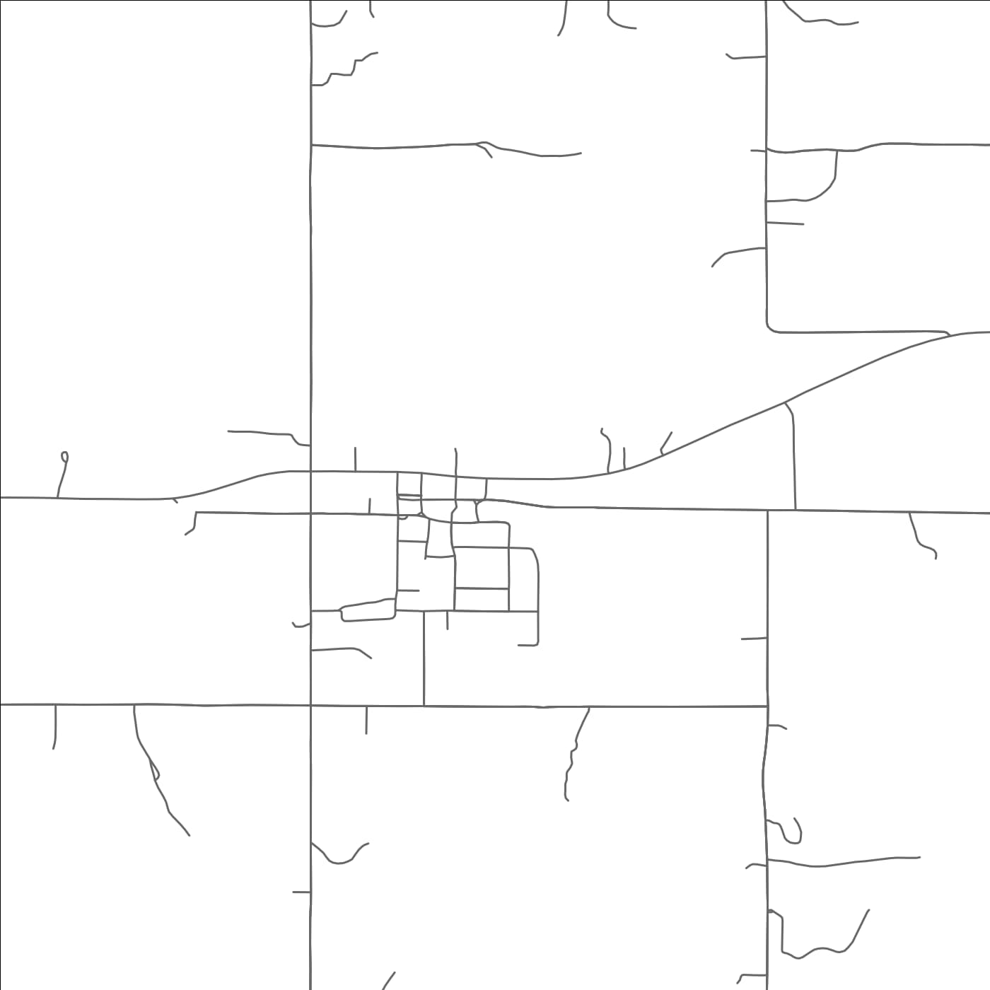 ROAD MAP OF MONROE, OKLAHOMA BY MAPBAKES