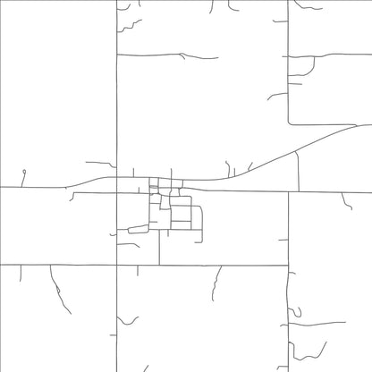 ROAD MAP OF MONROE, OKLAHOMA BY MAPBAKES