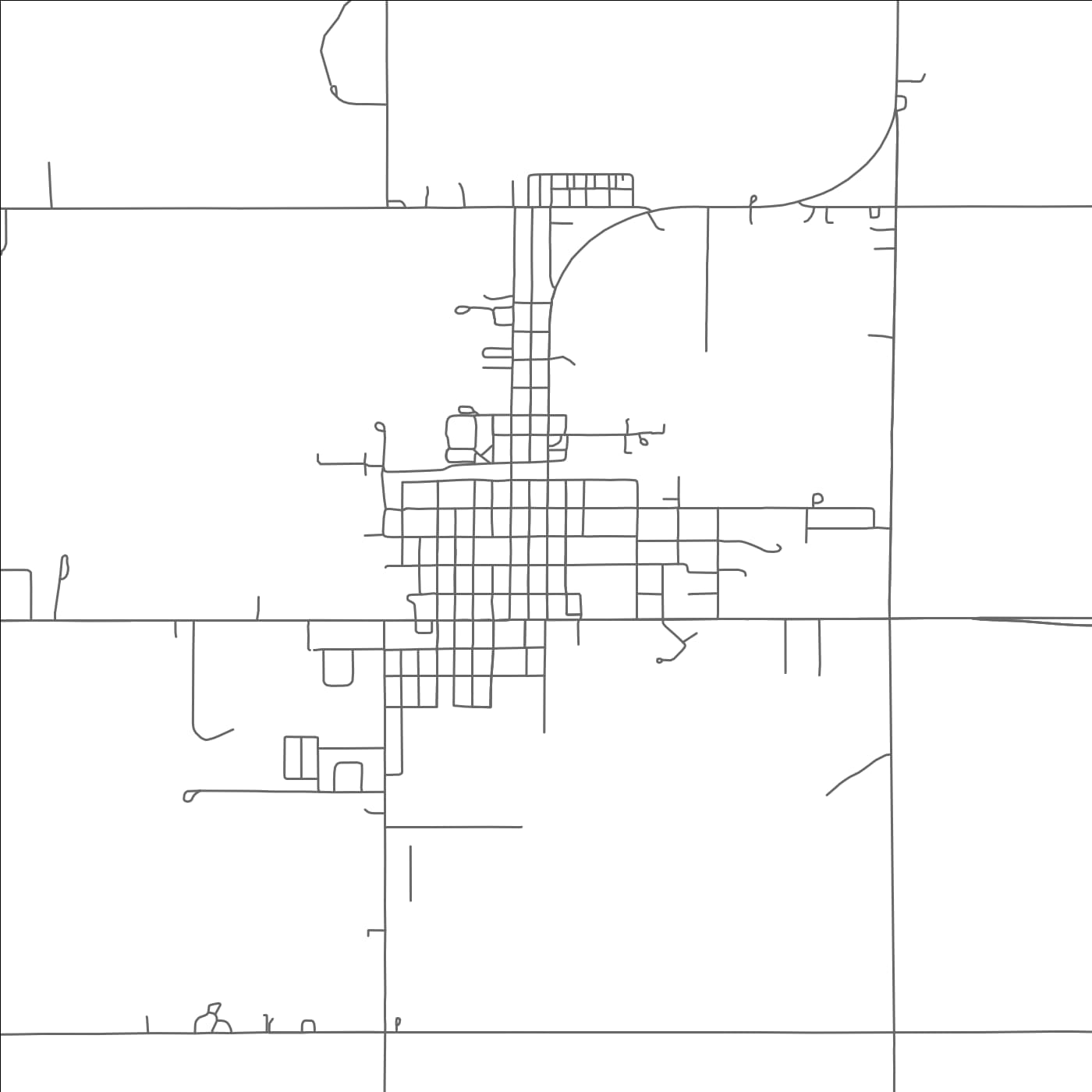 ROAD MAP OF MOORELAND, OKLAHOMA BY MAPBAKES