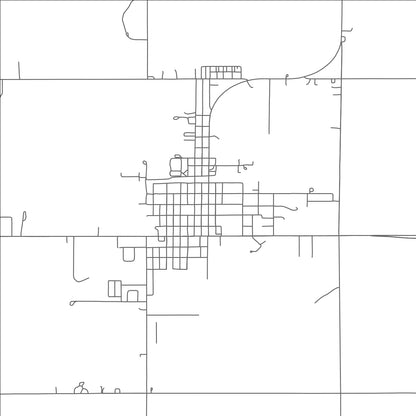 ROAD MAP OF MOORELAND, OKLAHOMA BY MAPBAKES