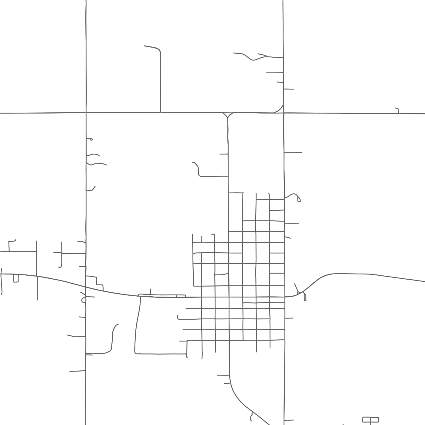 ROAD MAP OF MORRIS, OKLAHOMA BY MAPBAKES