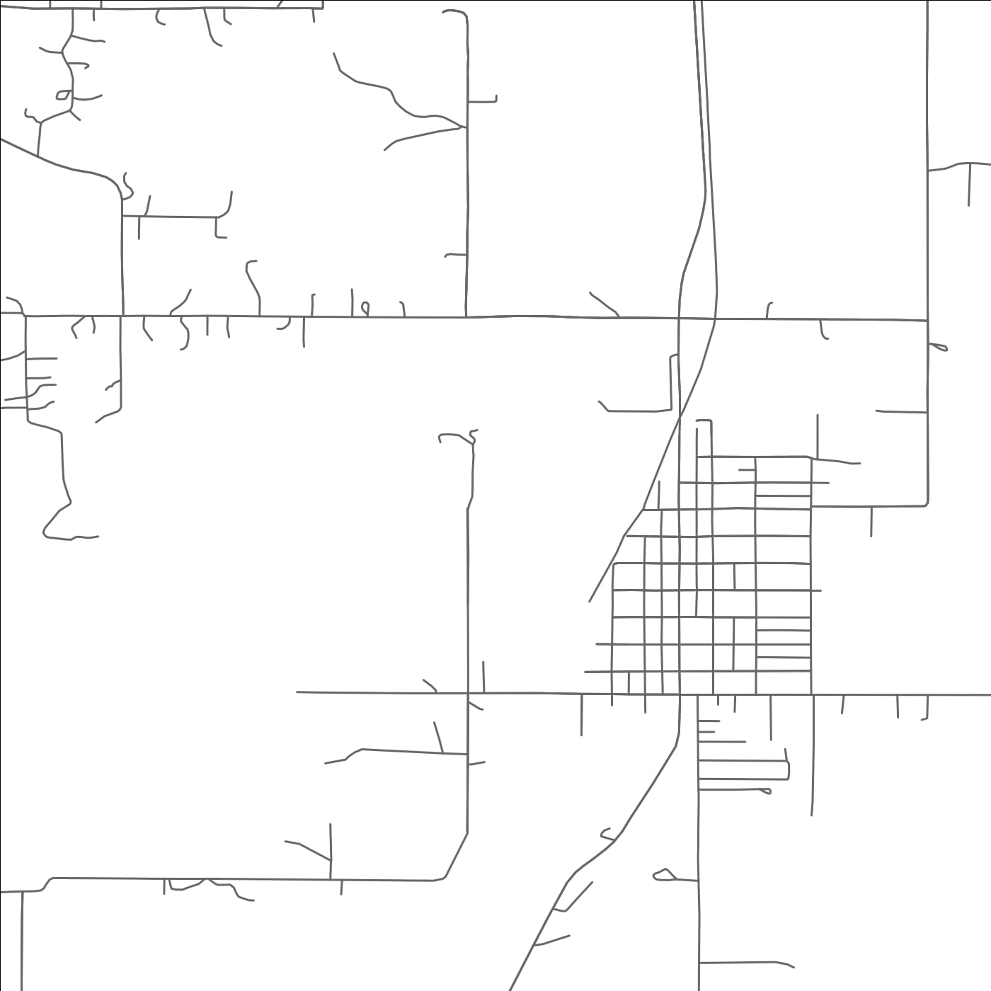 ROAD MAP OF MOUNDS, OKLAHOMA BY MAPBAKES