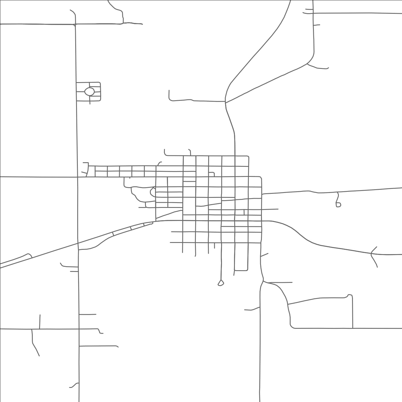 ROAD MAP OF MOUNTAIN VIEW, OKLAHOMA BY MAPBAKES