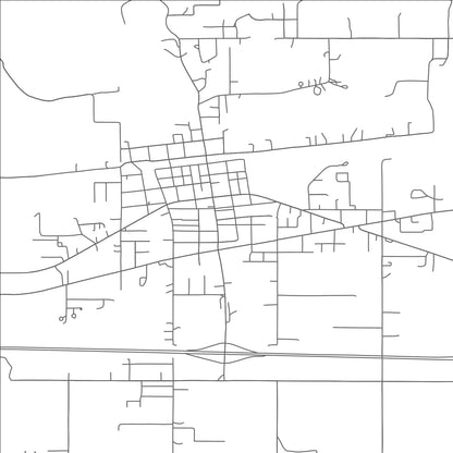 ROAD MAP OF MULDROW, OKLAHOMA BY MAPBAKES