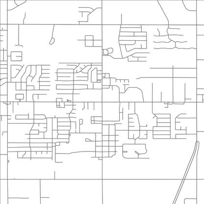 ROAD MAP OF MUSTANG, OKLAHOMA BY MAPBAKES