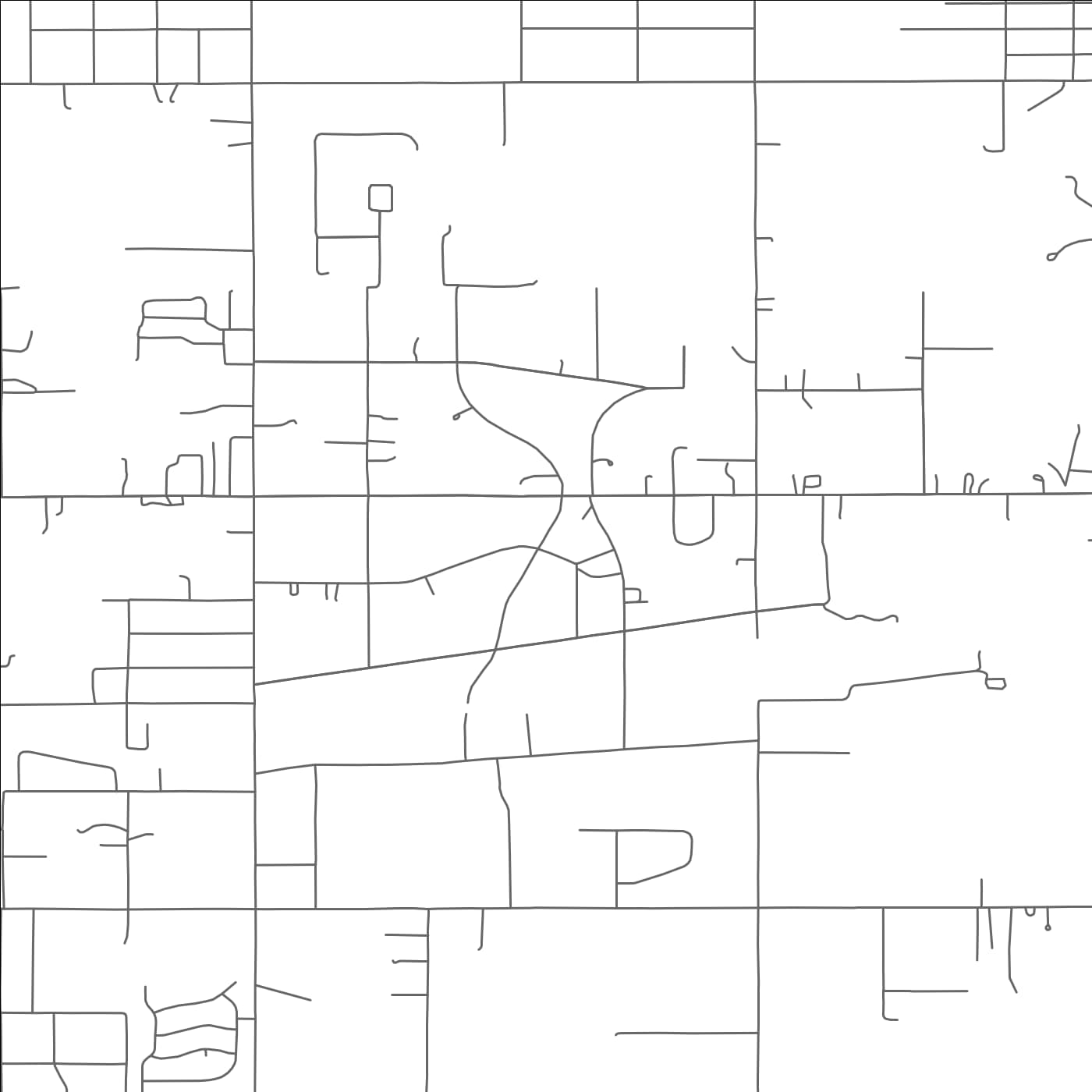 ROAD MAP OF NICOMA PARK, OKLAHOMA BY MAPBAKES