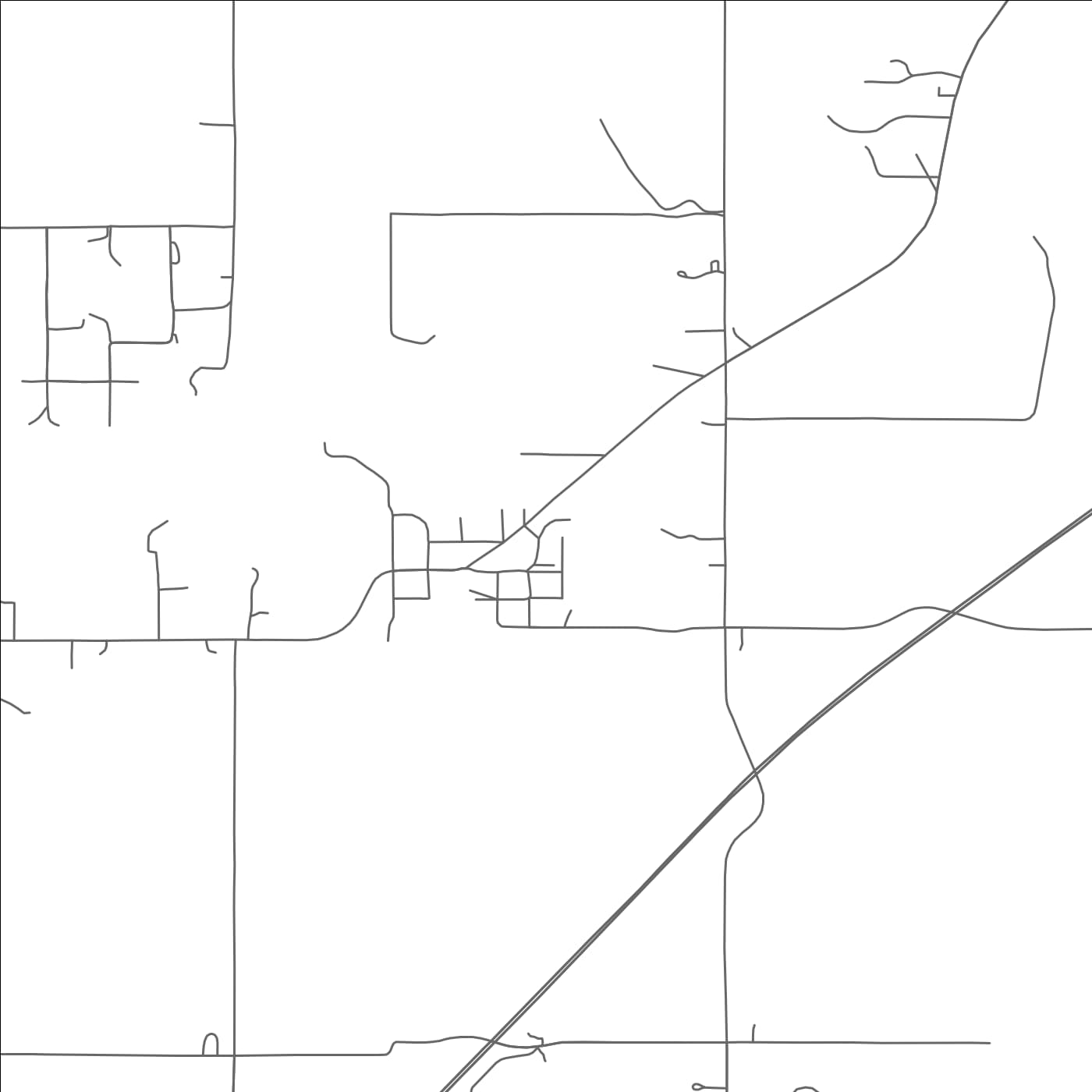 ROAD MAP OF NORGE, OKLAHOMA BY MAPBAKES