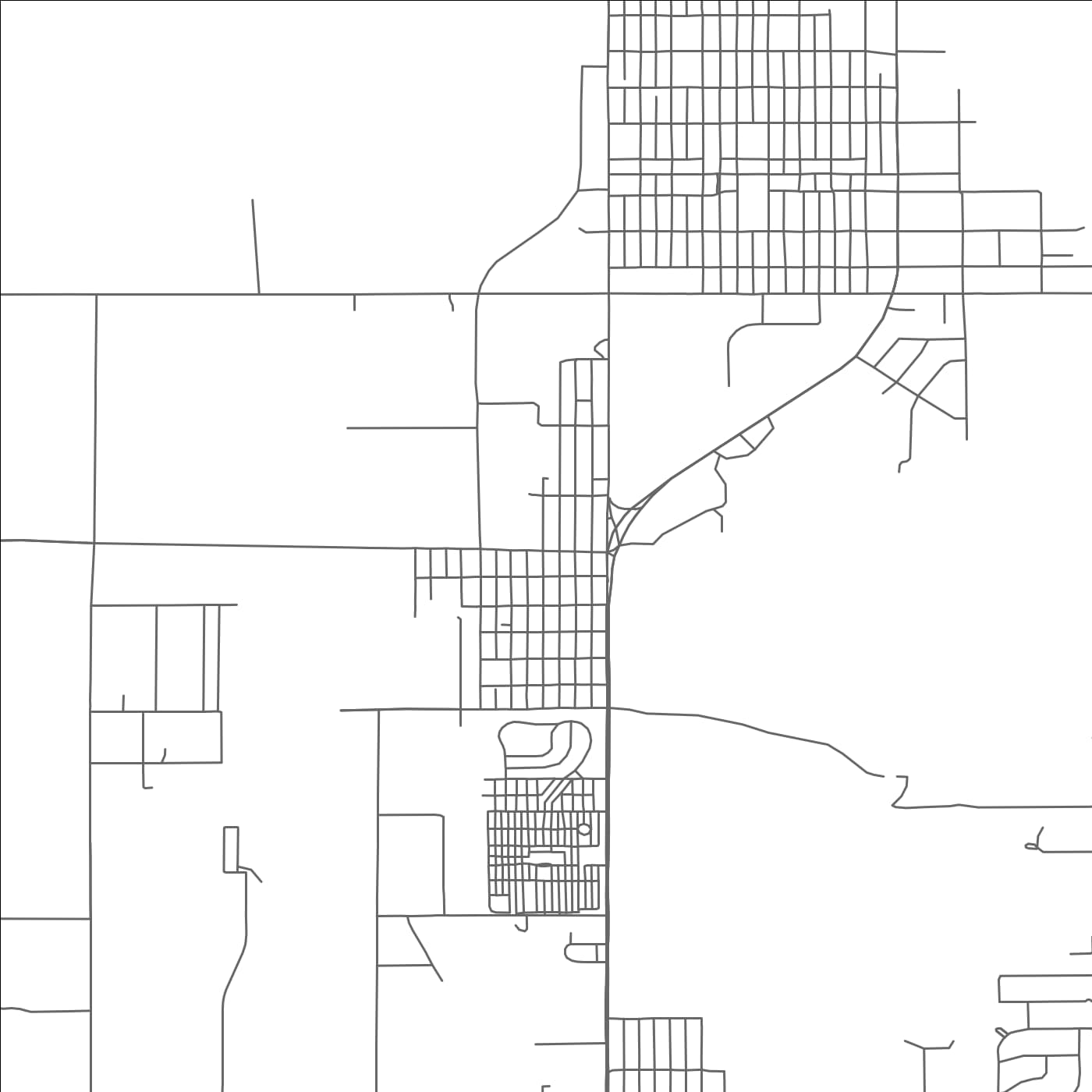 ROAD MAP OF NORTH MIAMI, OKLAHOMA BY MAPBAKES