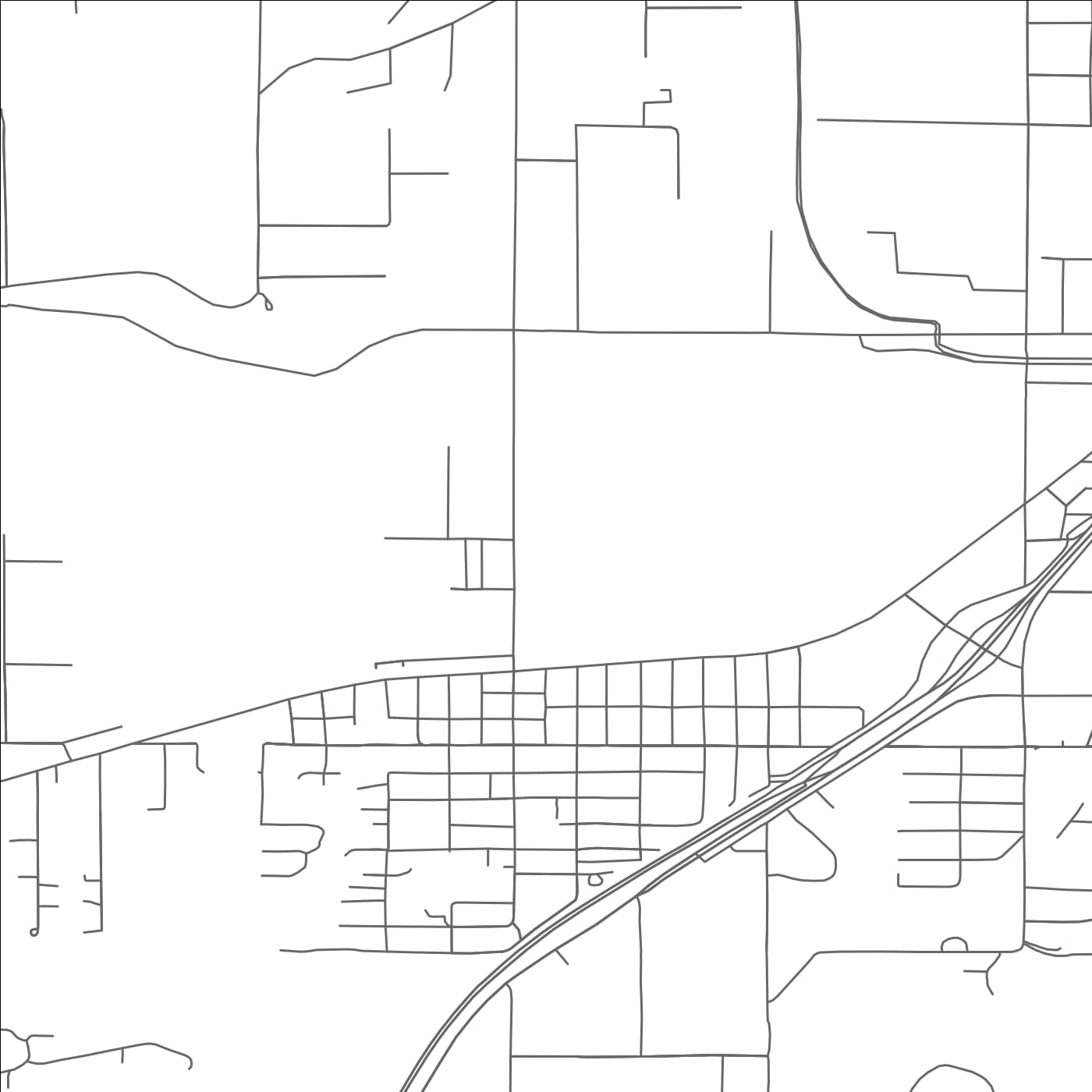 ROAD MAP OF OAKHURST, OKLAHOMA BY MAPBAKES