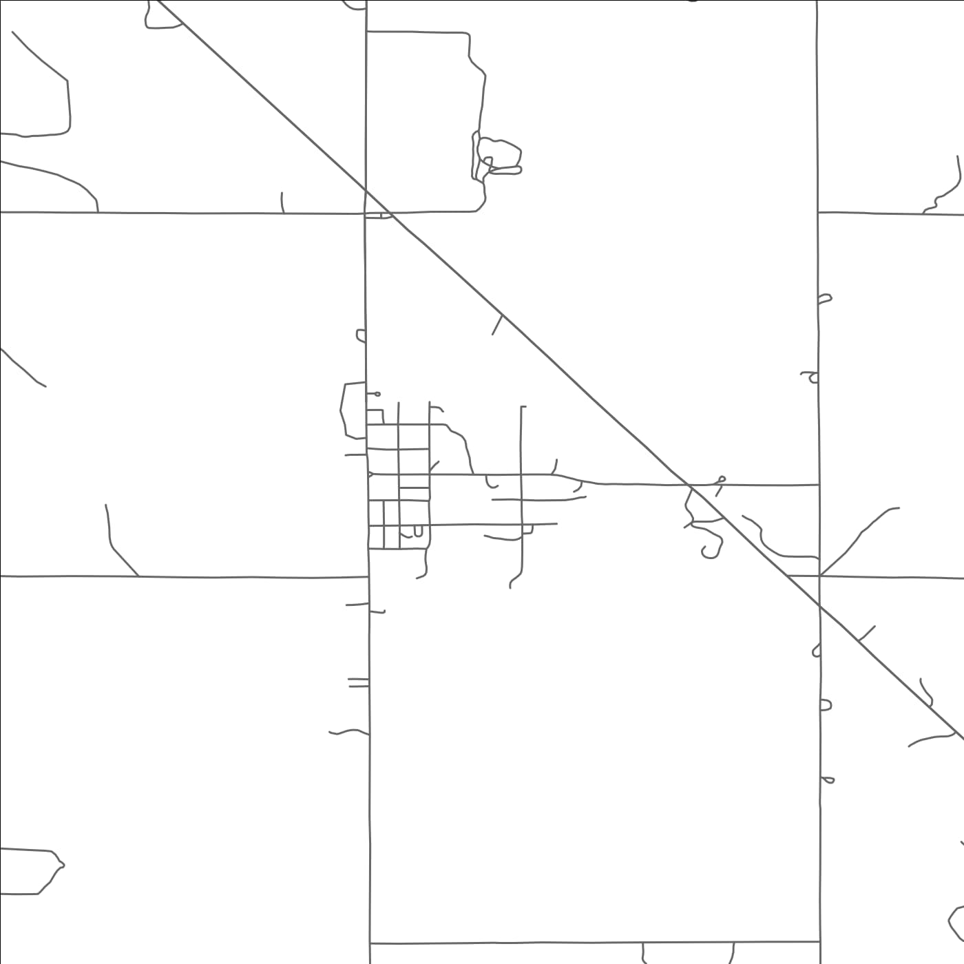 ROAD MAP OF OAKWOOD, OKLAHOMA BY MAPBAKES