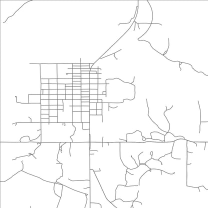 ROAD MAP OF OILTON, OKLAHOMA BY MAPBAKES