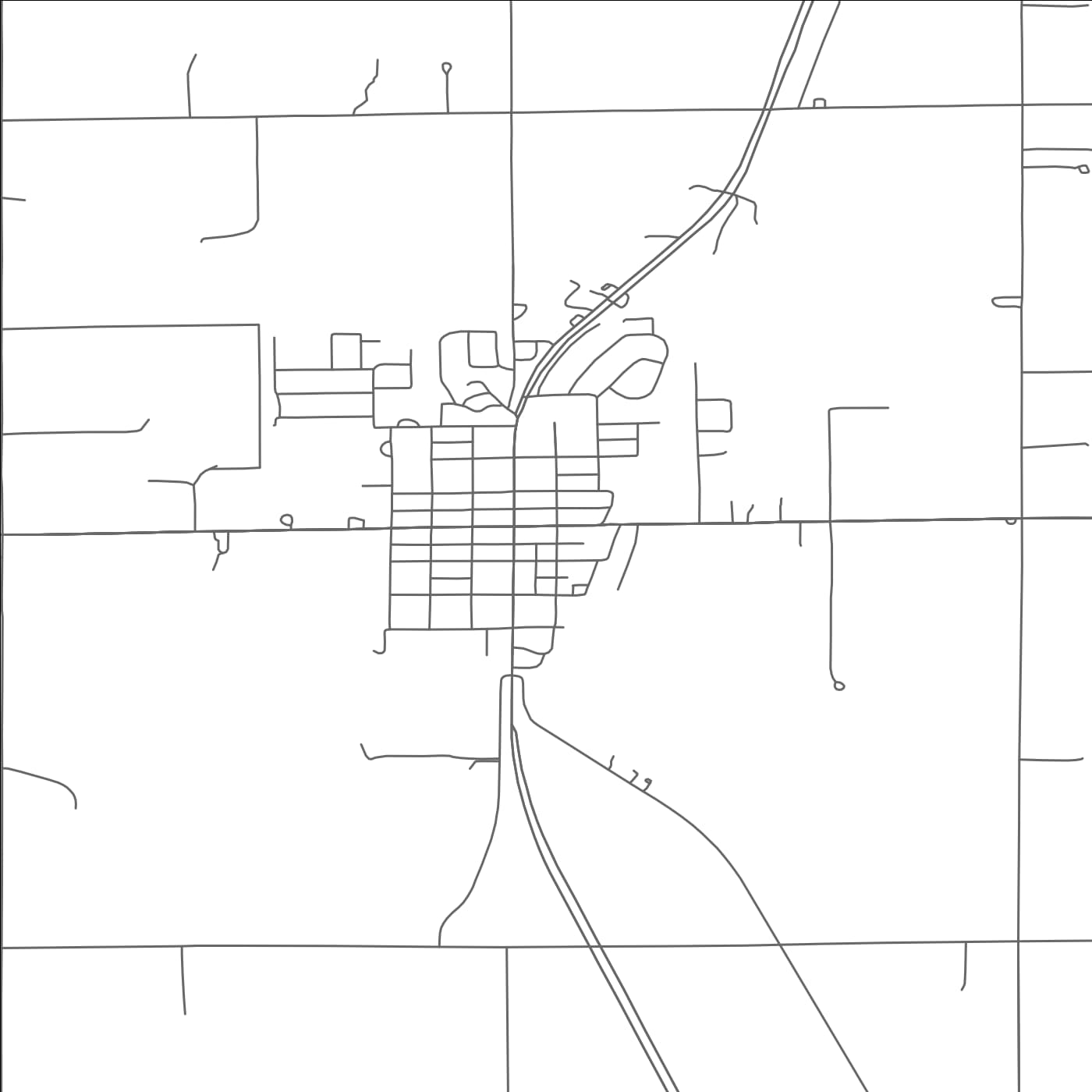 ROAD MAP OF OKARCHE, OKLAHOMA BY MAPBAKES