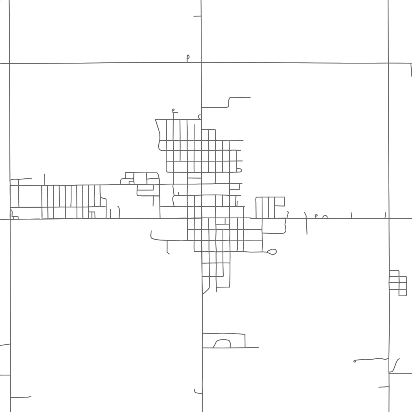 ROAD MAP OF OKEENE, OKLAHOMA BY MAPBAKES