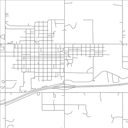 ROAD MAP OF OKEMAH, OKLAHOMA BY MAPBAKES