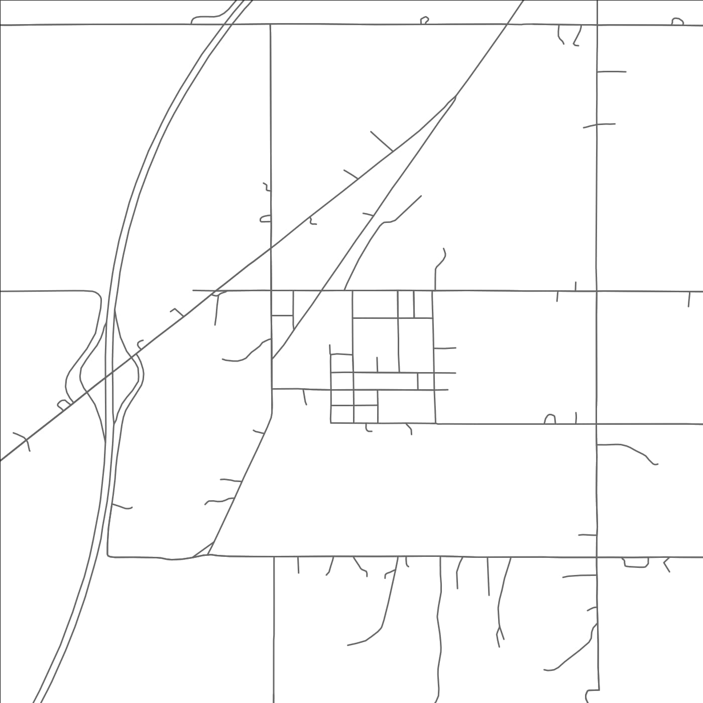 ROAD MAP OF OKTAHA, OKLAHOMA BY MAPBAKES